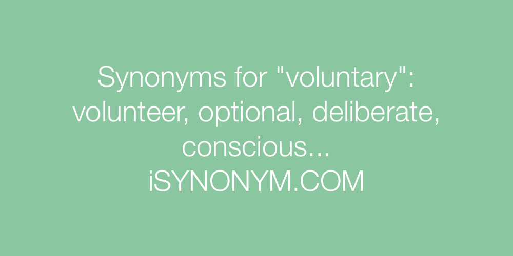 Synonyms voluntary