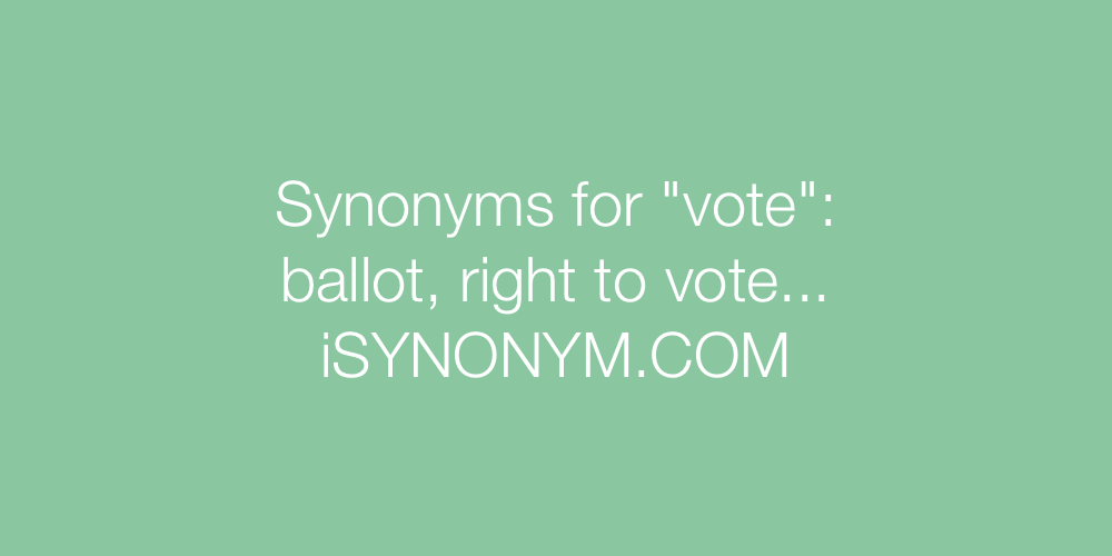 Synonyms vote