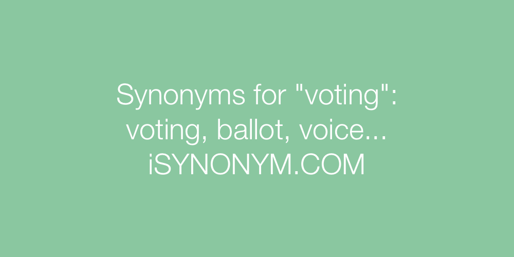 Synonyms voting