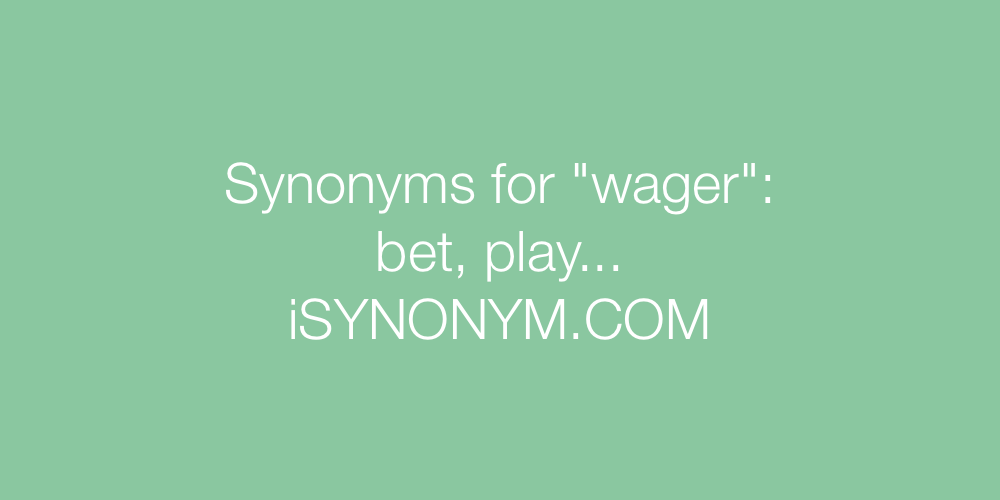 Synonyms wager