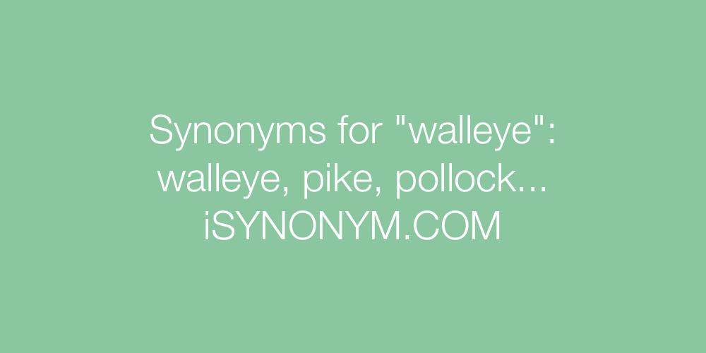 Synonyms walleye