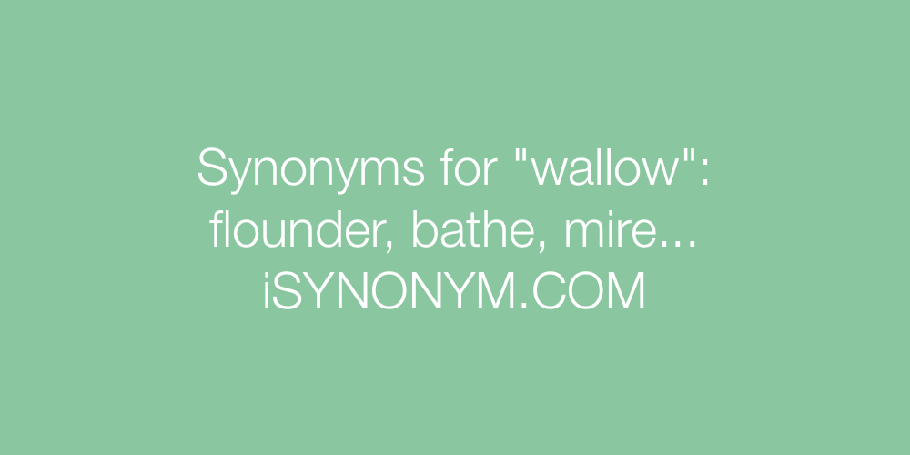 Synonyms wallow