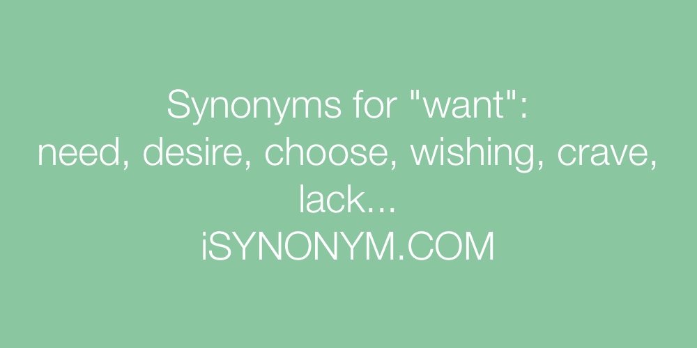 Synonyms want