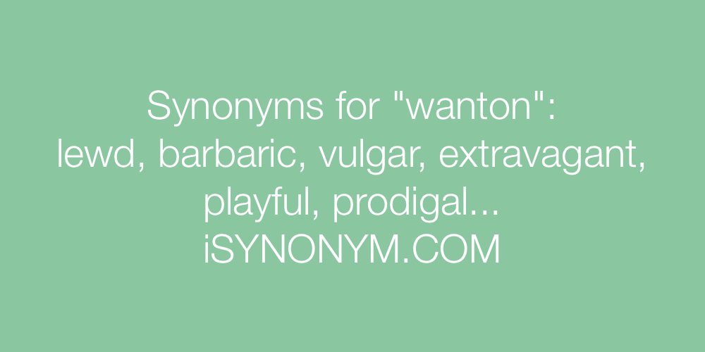 Synonyms wanton