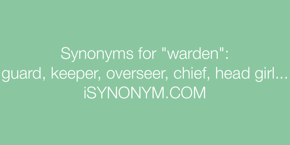 Synonyms warden