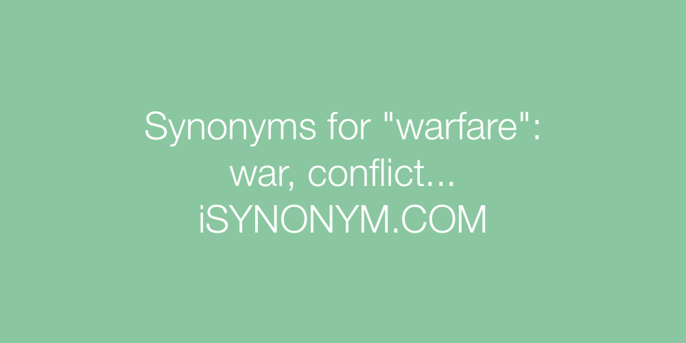 Synonyms warfare
