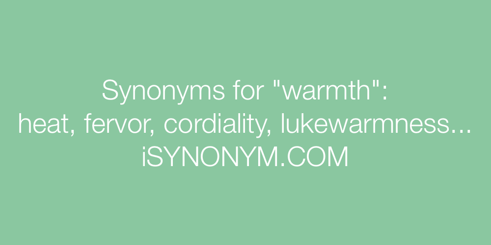 Synonyms warmth