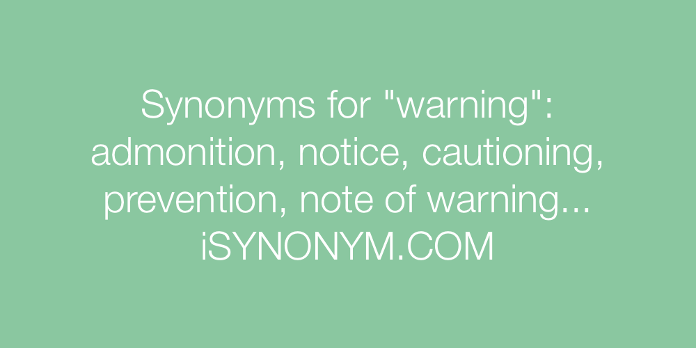 Synonyms warning