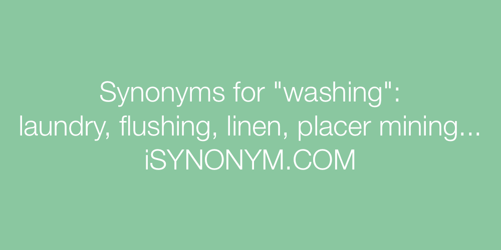 Synonyms washing
