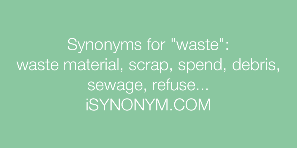 Synonyms waste