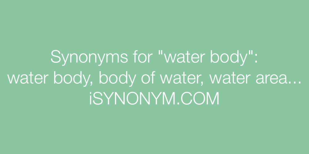 Synonyms water body
