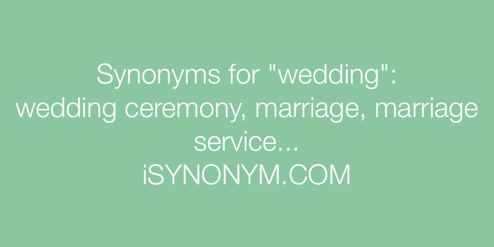 Synonyms wedding