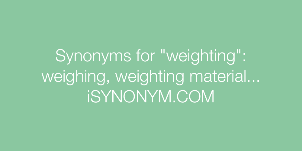 Synonyms weighting