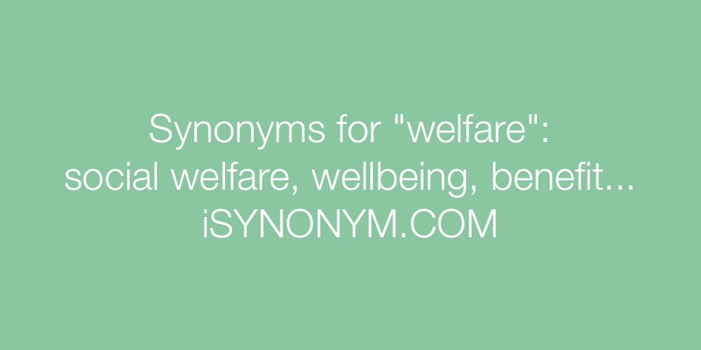 Synonyms welfare