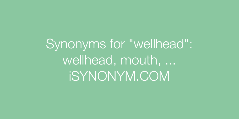 Synonyms wellhead