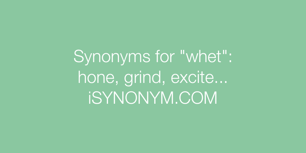 Synonyms whet