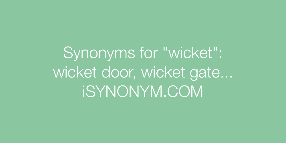 Synonyms wicket
