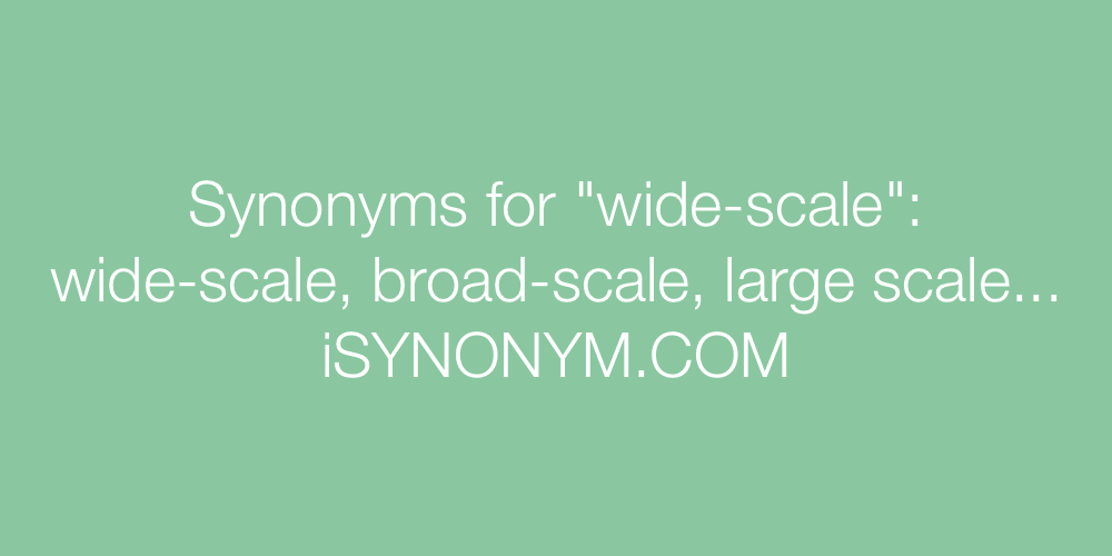 Synonyms wide-scale