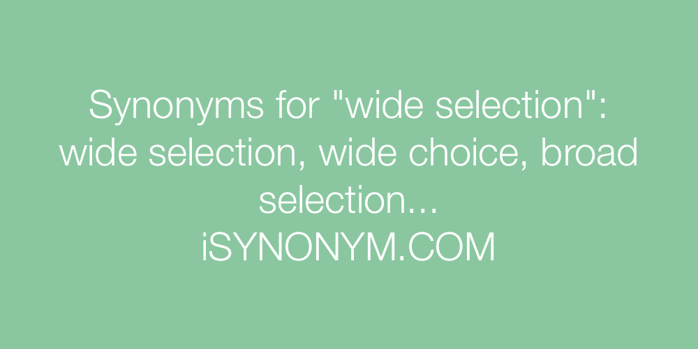 Synonyms wide selection