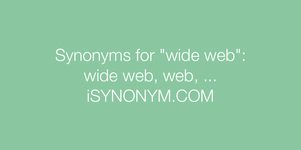 Synonyms wide web