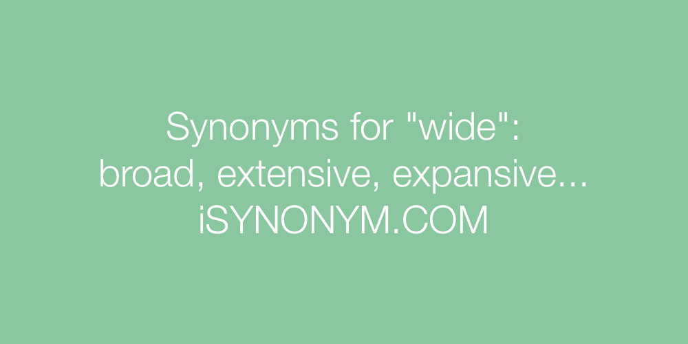 Synonyms wide