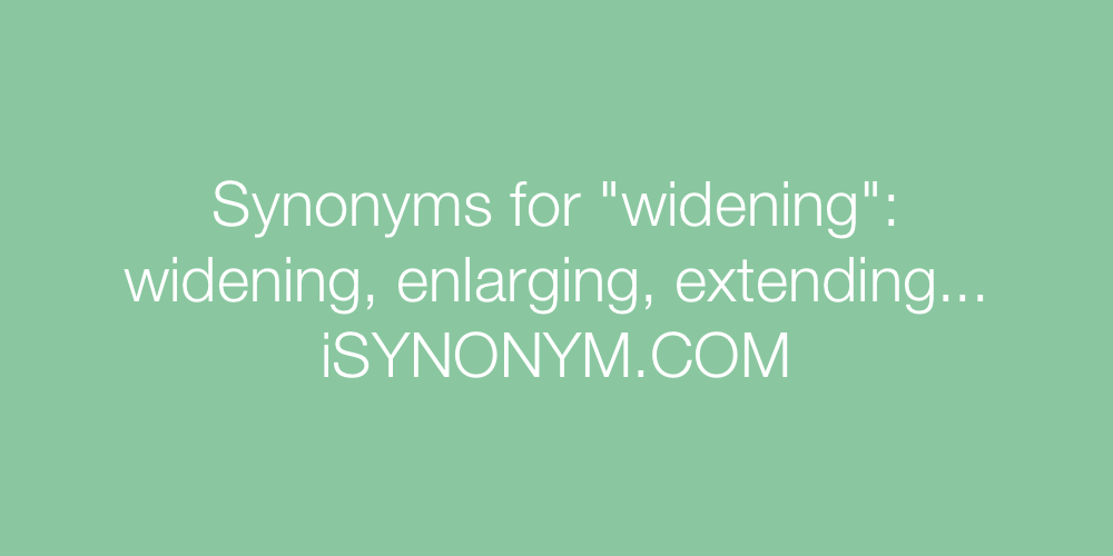 Synonyms widening