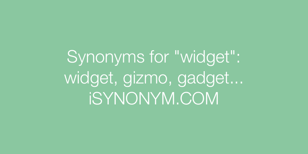Synonyms widget