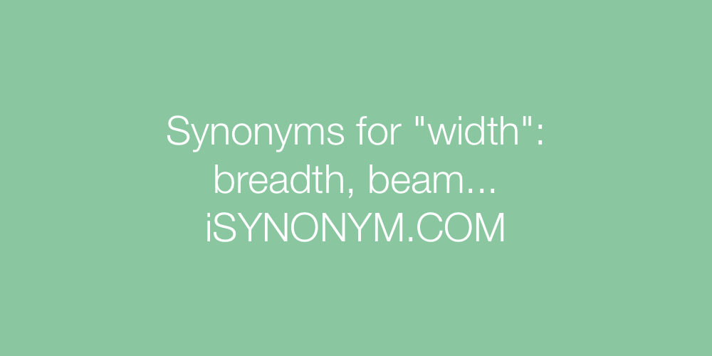 Synonyms width
