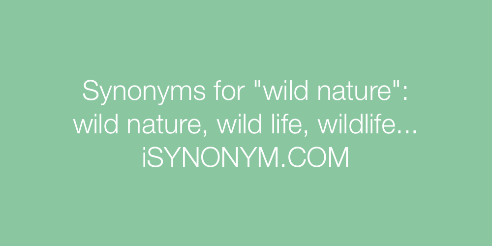 Synonyms wild nature