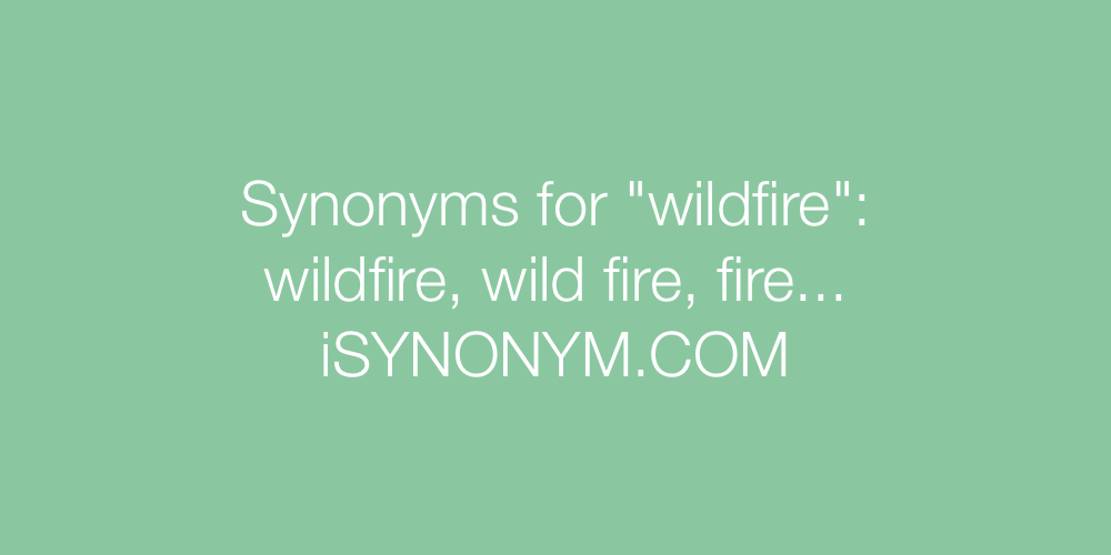 Synonyms wildfire