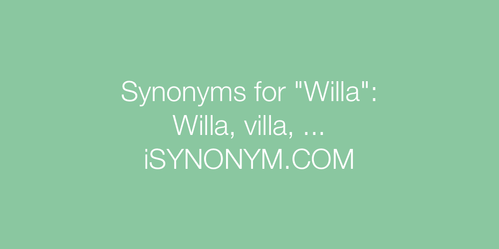 Synonyms Willa