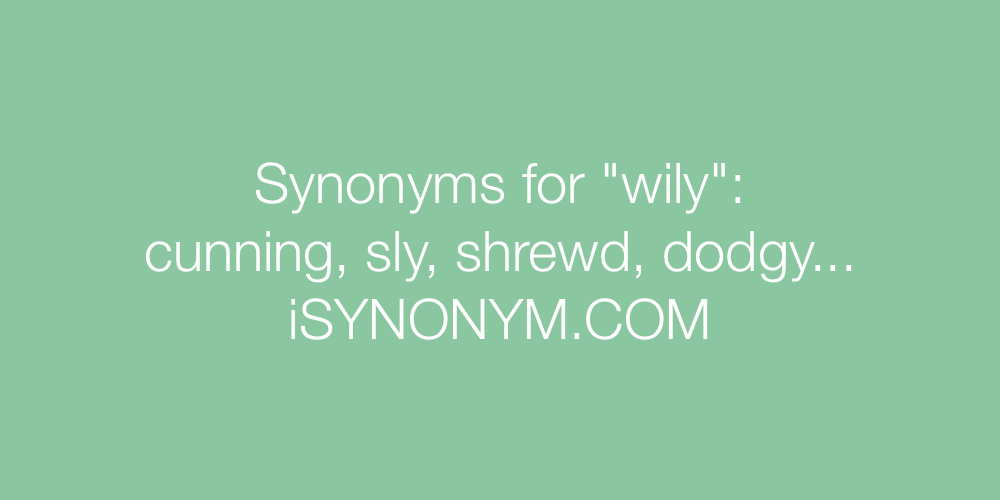 Synonyms wily