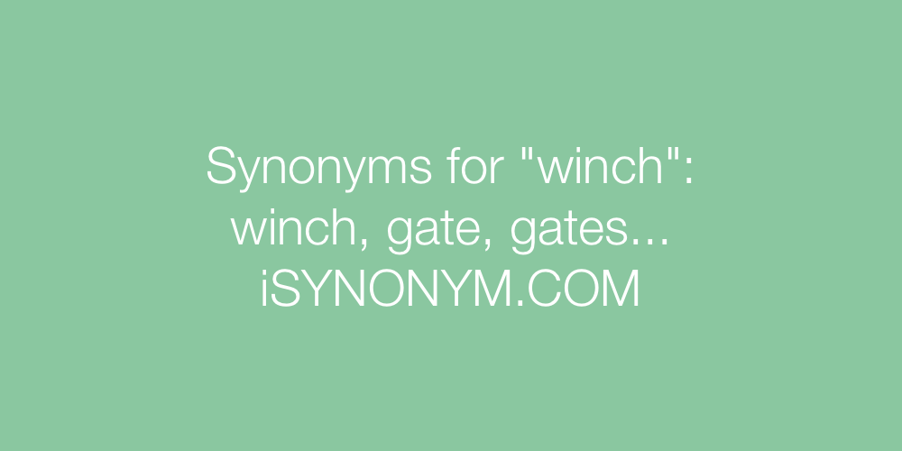 Synonyms winch