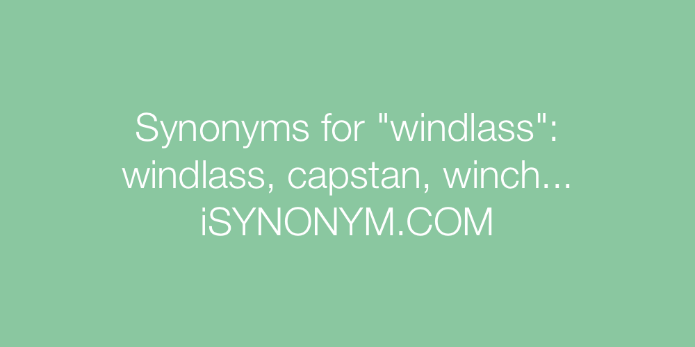 Synonyms windlass