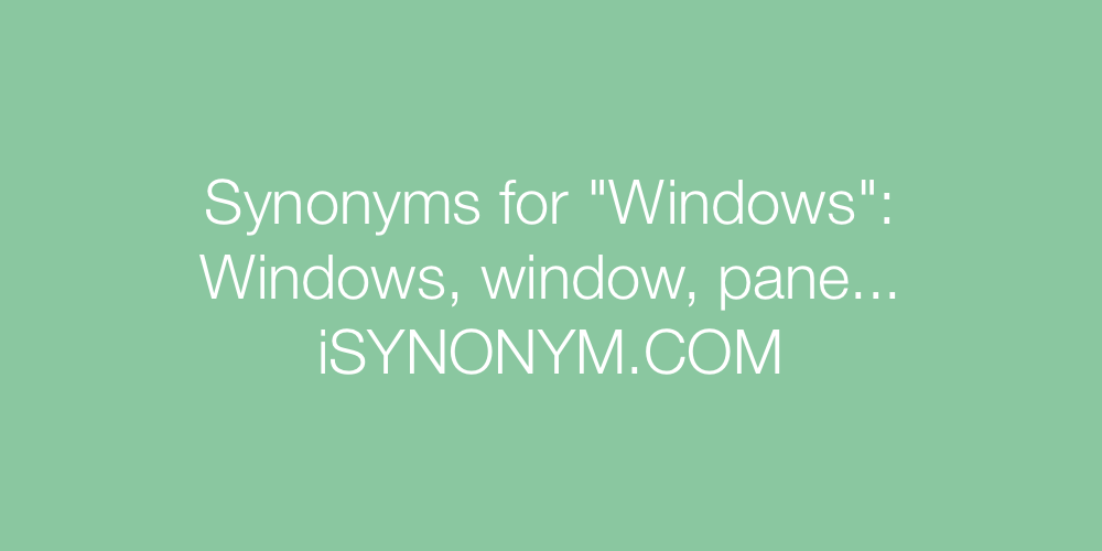 Synonyms Windows