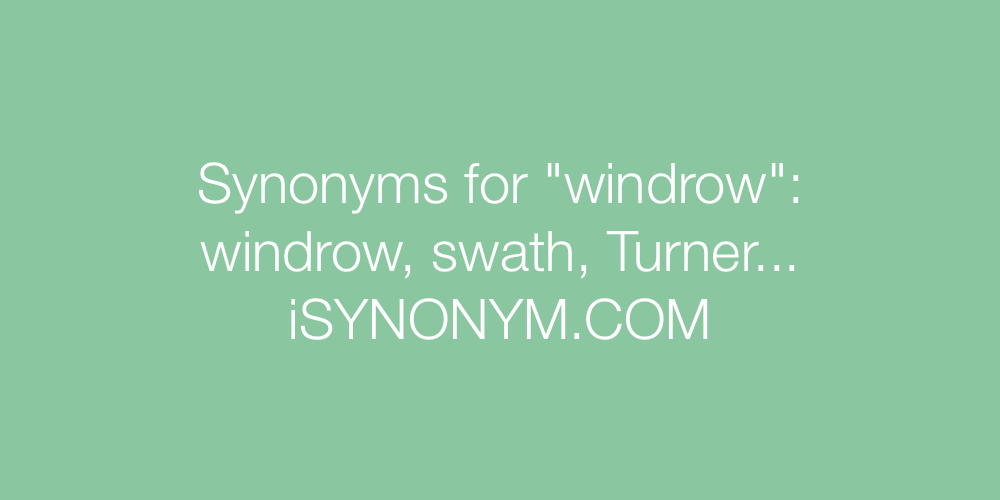 Synonyms windrow
