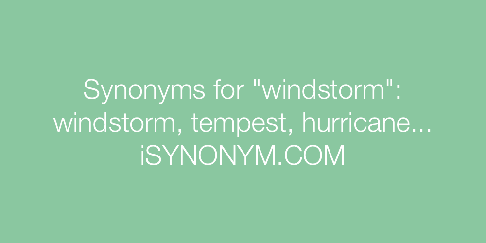 Synonyms windstorm