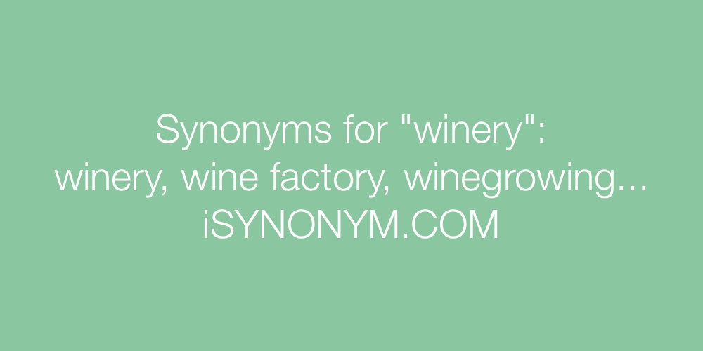 Synonyms winery