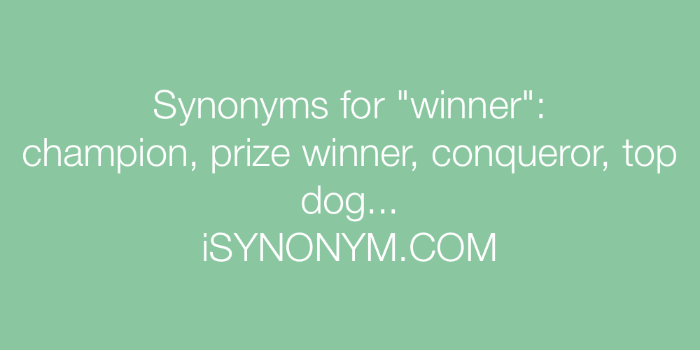 Synonyms winner