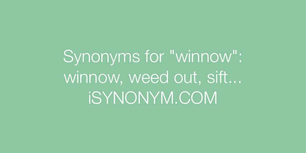 Synonyms winnow