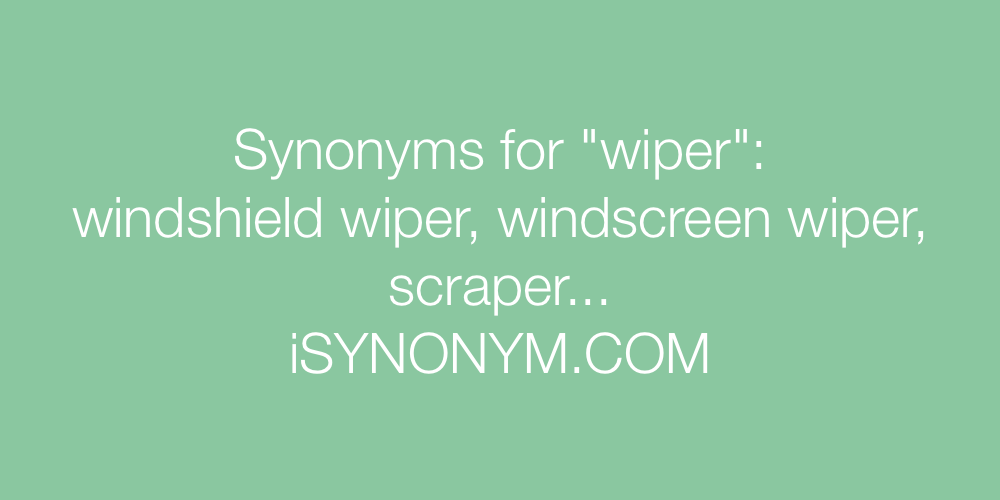 Synonyms wiper