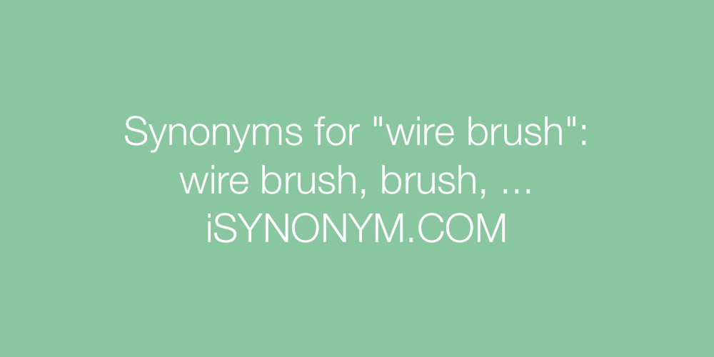 Synonyms wire brush