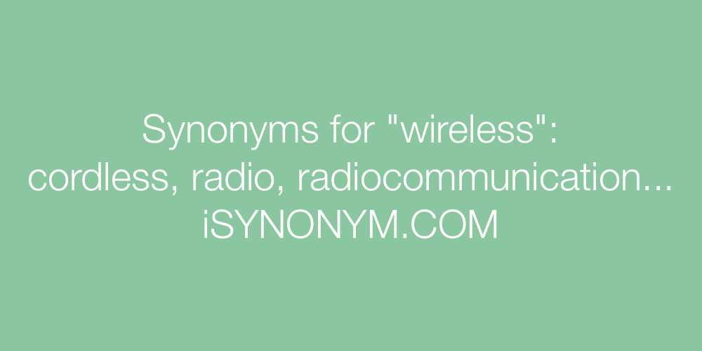 Synonyms wireless