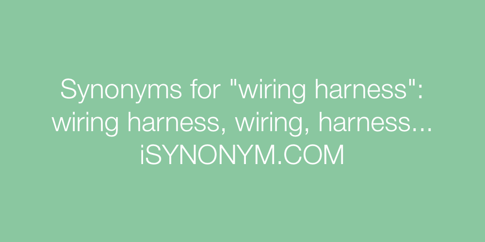 Synonyms wiring harness