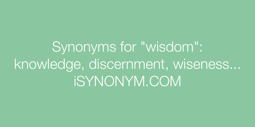 Synonyms wisdom