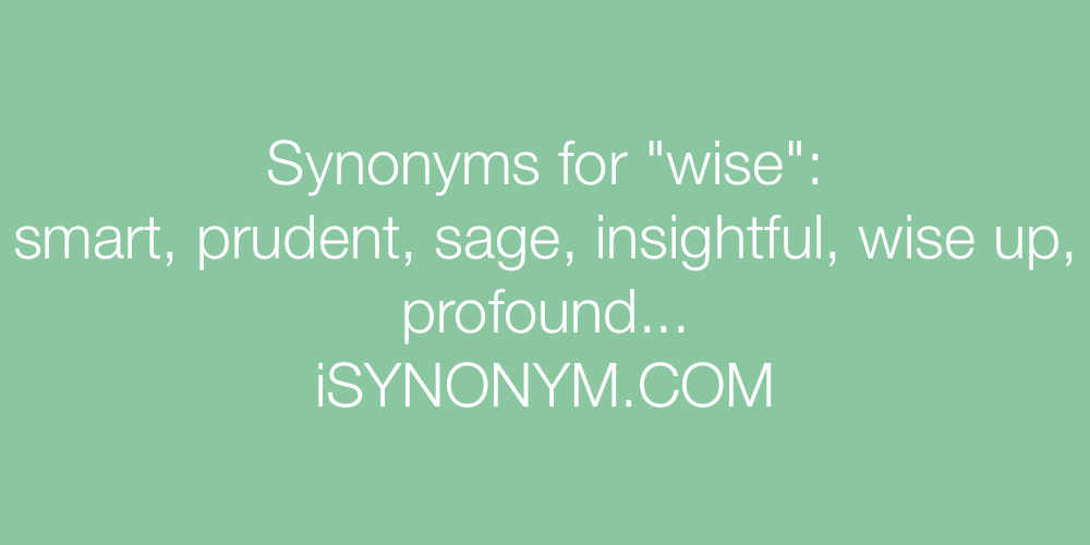 Synonyms wise