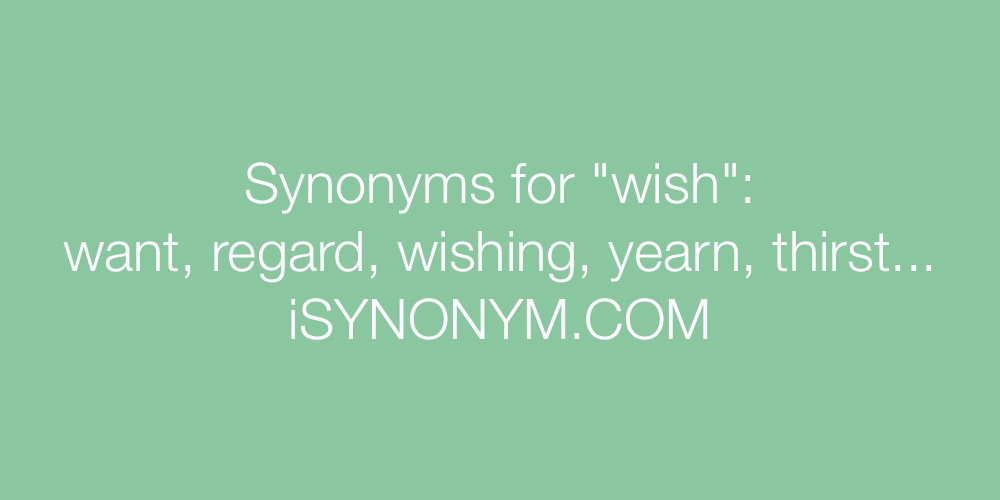 Synonyms wish