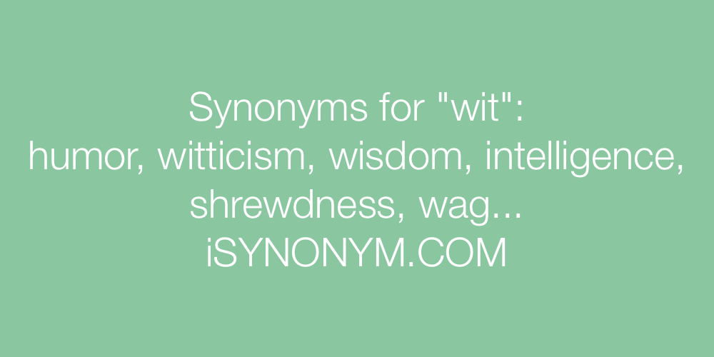Synonyms wit