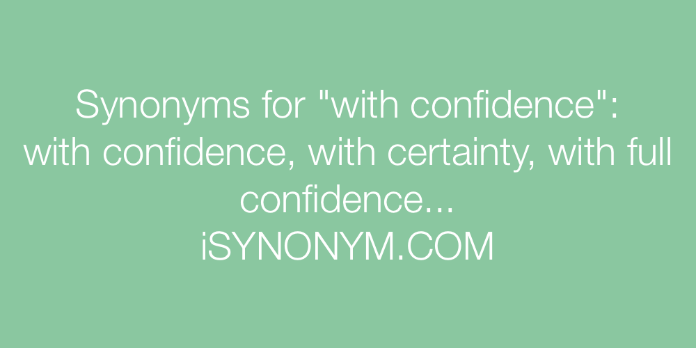 Synonyms with confidence