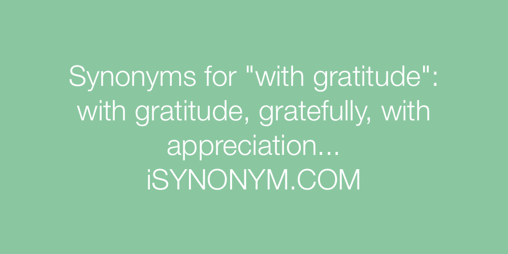 Synonyms with gratitude